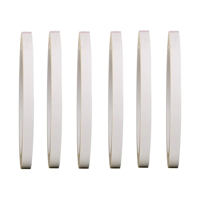 Fodattm 6 Rolls Graphic Art Thin Tape Self-Adhesive Artist Tape Grid Dry Erase Tape 72 Yard/Roll Whiteboard Gridding Tape Grid Marking Tapes Desktop Positioning Crossed Tape (White, Width:5mm) - Image 1